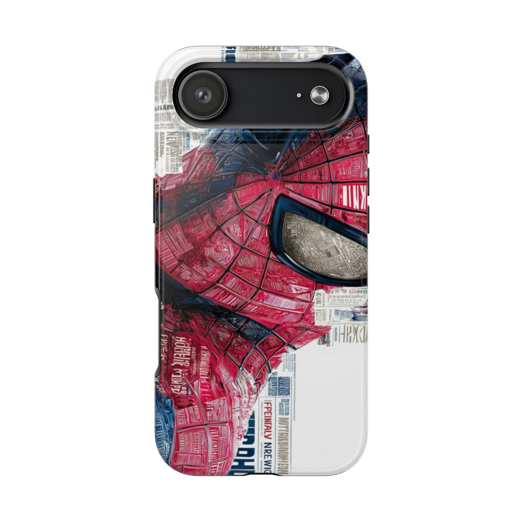 Spider-Man Collage Tough Phone Case — Red Mask Art Phone Cover