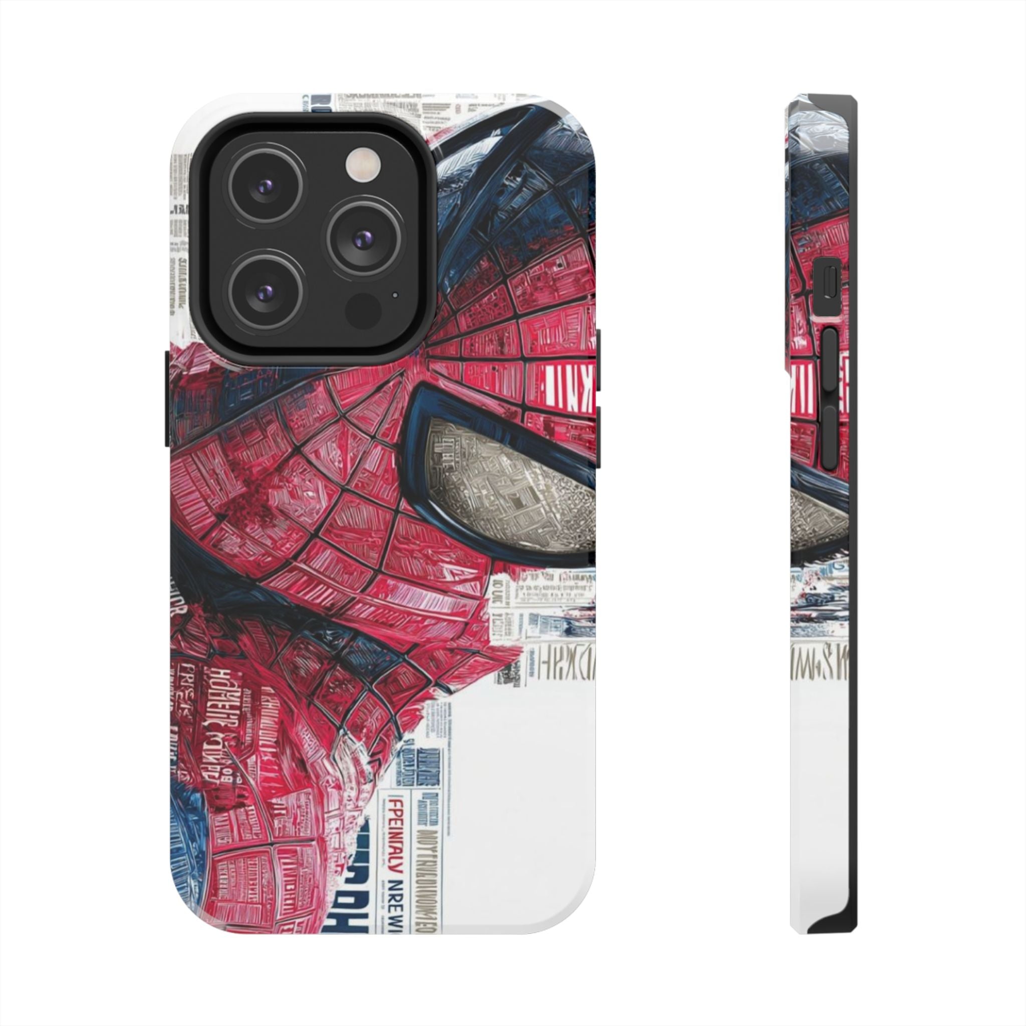 Spider-Man Collage Tough Phone Case — Red Mask Art Phone Cover