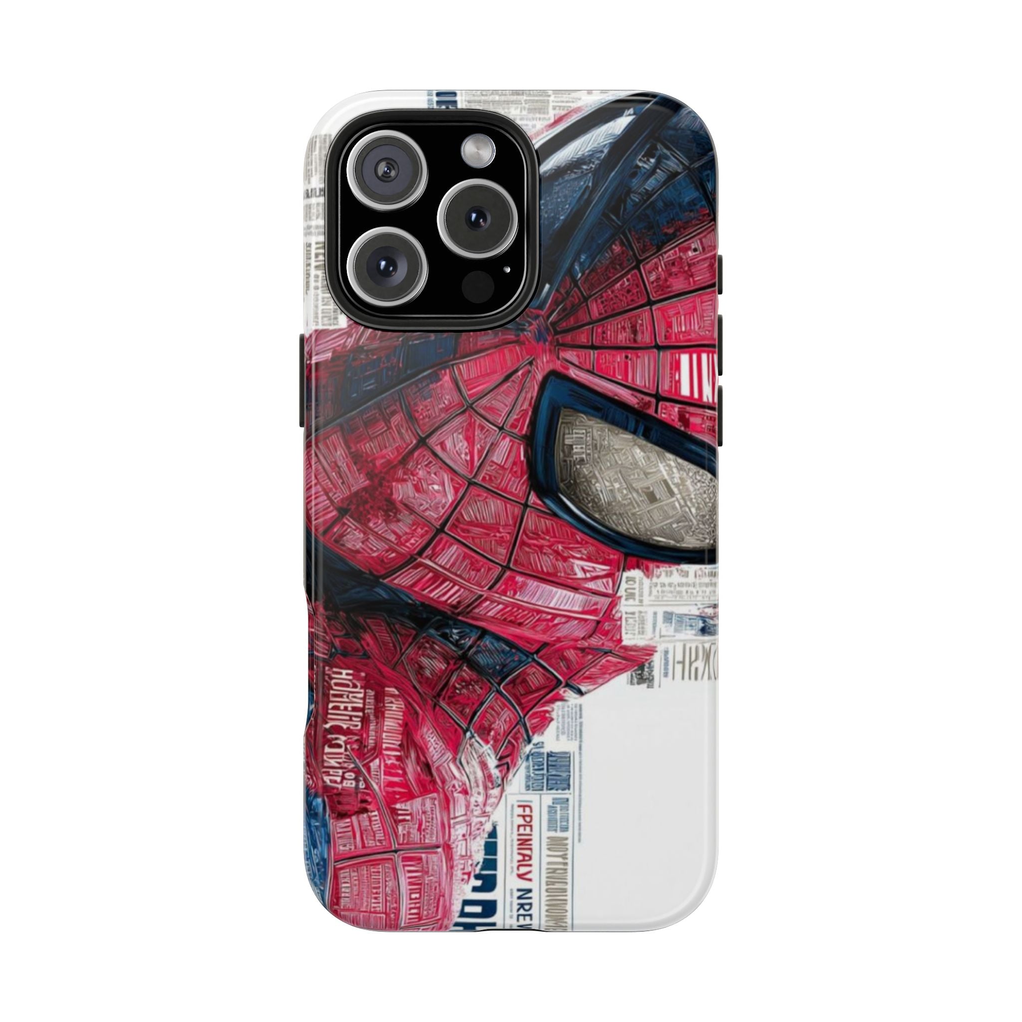 Spider-Man Collage Tough Phone Case — Red Mask Art Phone Cover