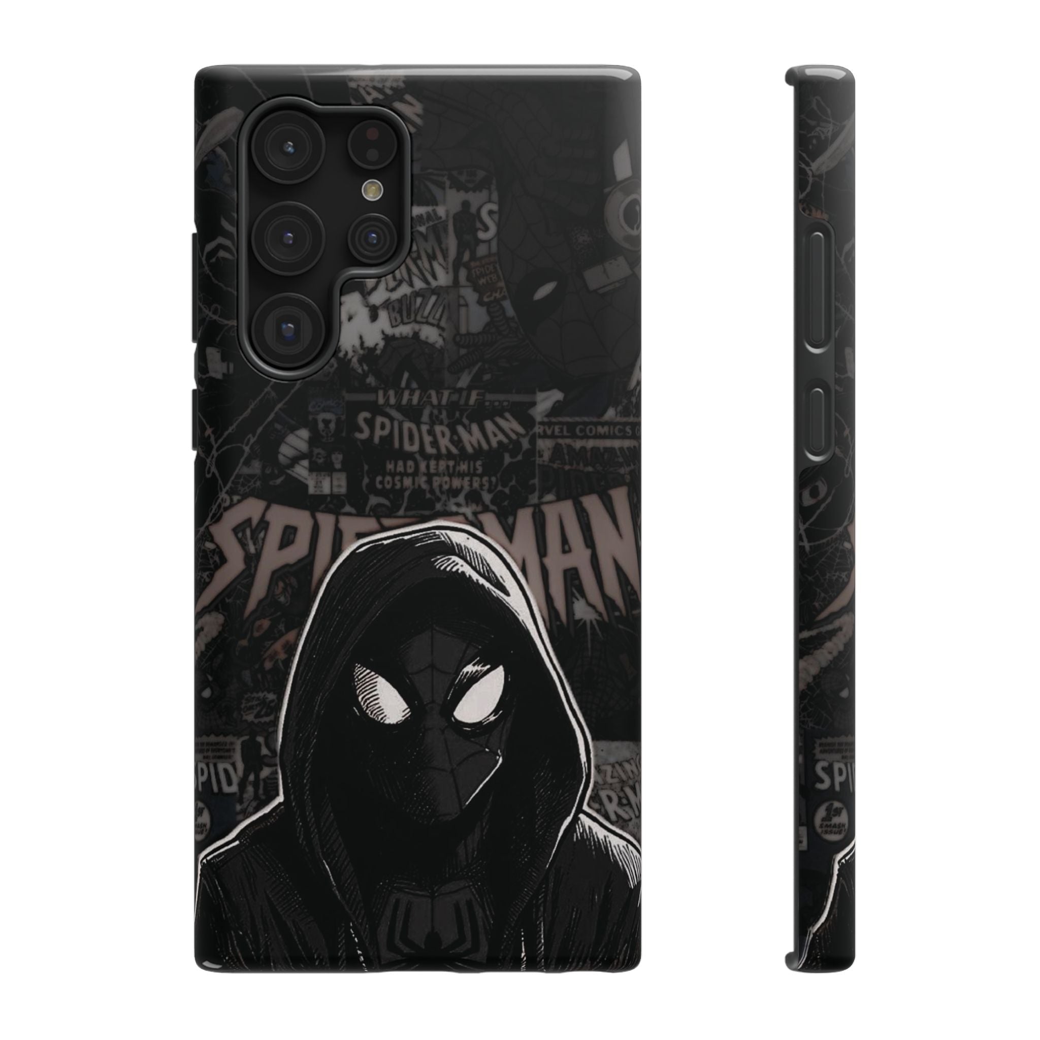 Spider-Man Noir Impact-Resistant Phone Case — Dark Hooded Graphic