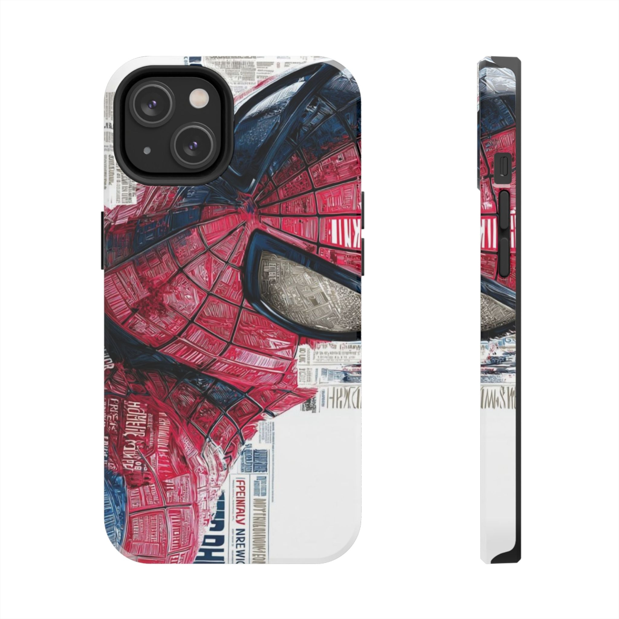 Spider-Man Collage Tough Phone Case — Red Mask Art Phone Cover
