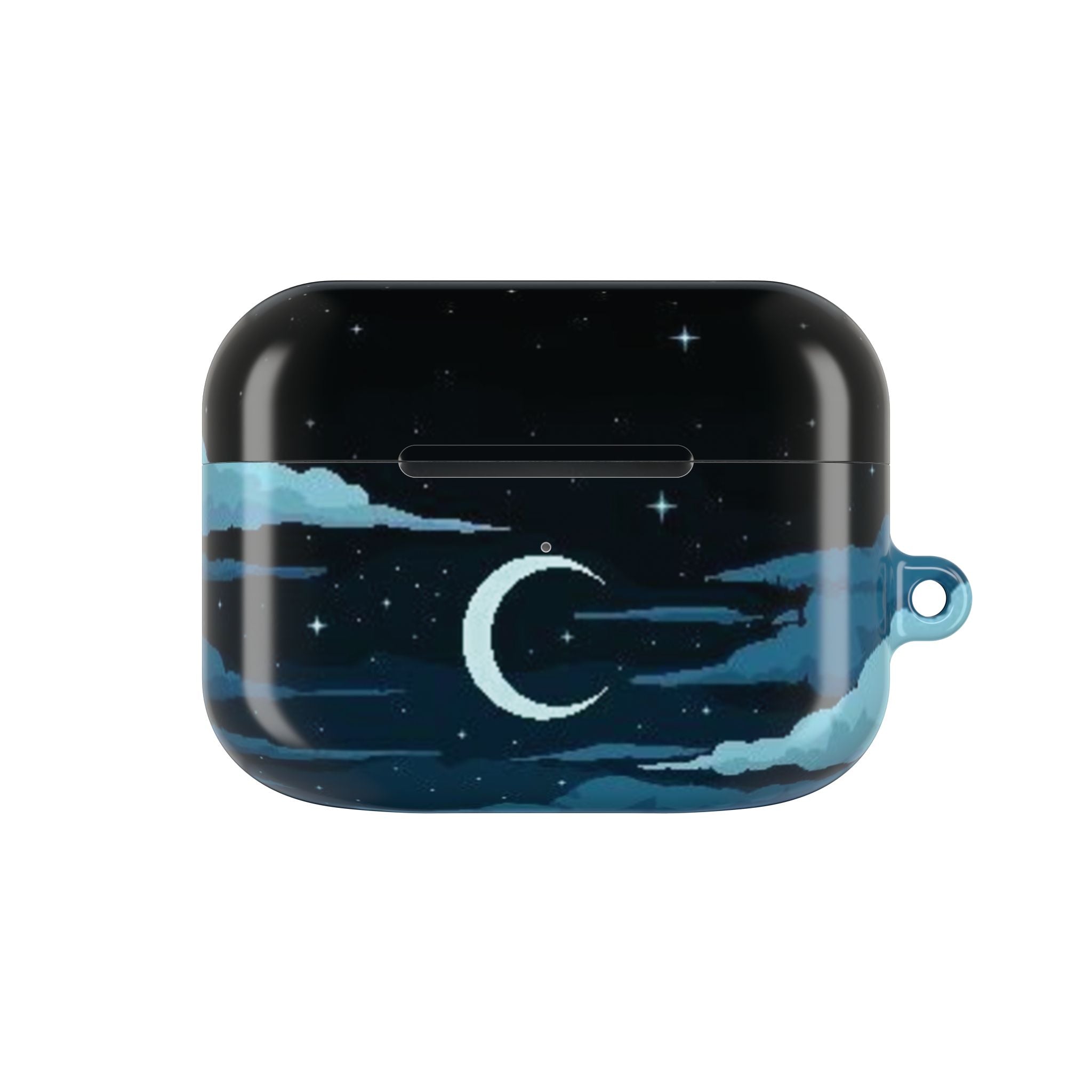 Moonlit Sky AirPod Case — Cute Crescent Moon & Clouds Protective Cover