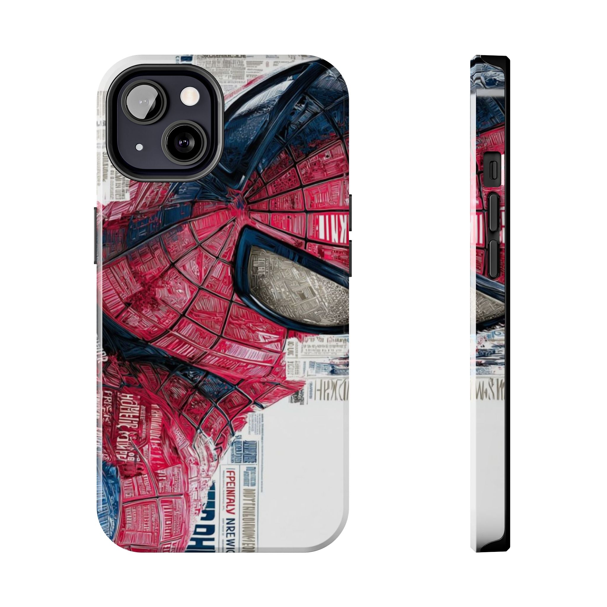 Spider-Man Collage Tough Phone Case — Red Mask Art Phone Cover