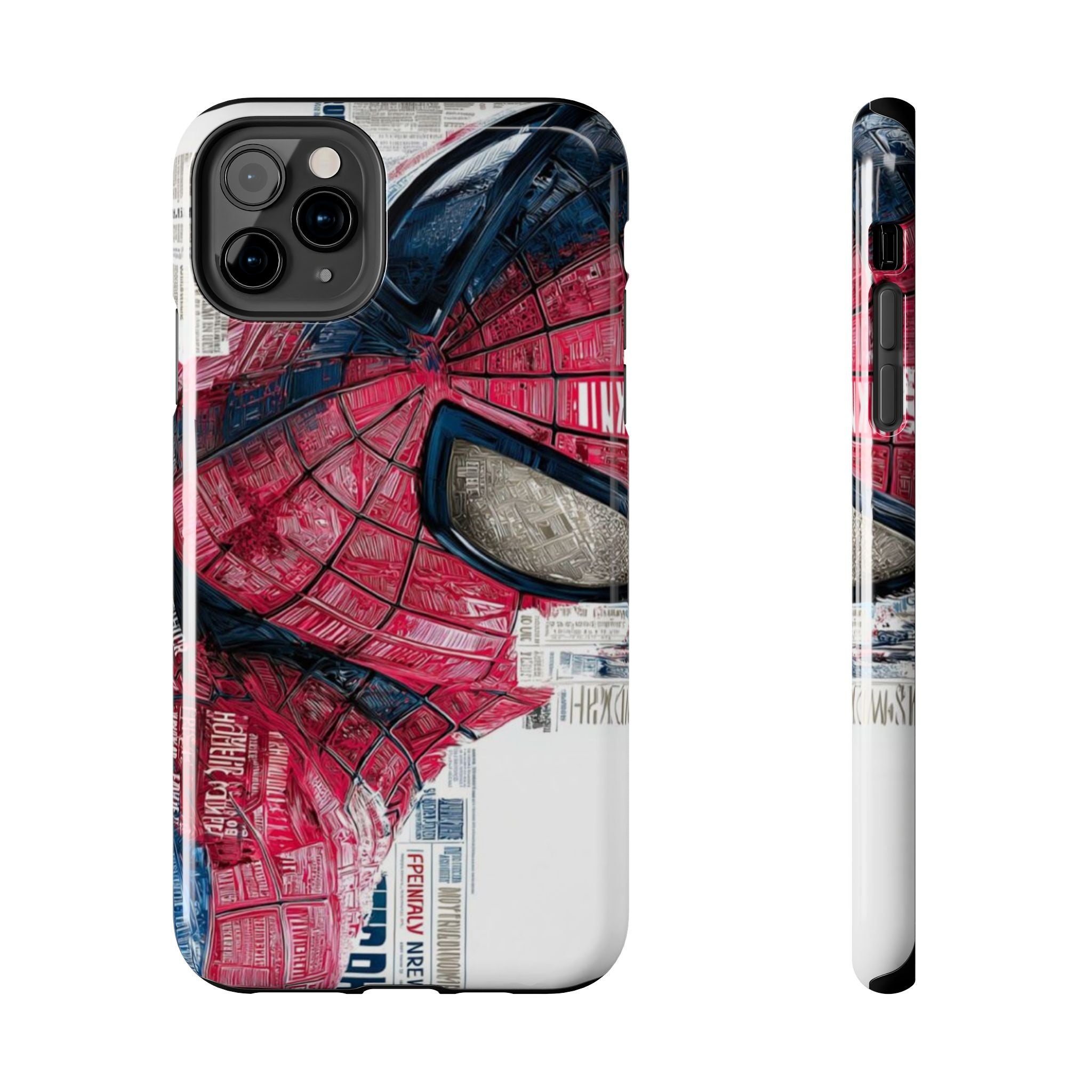 Spider-Man Collage Tough Phone Case — Red Mask Art Phone Cover
