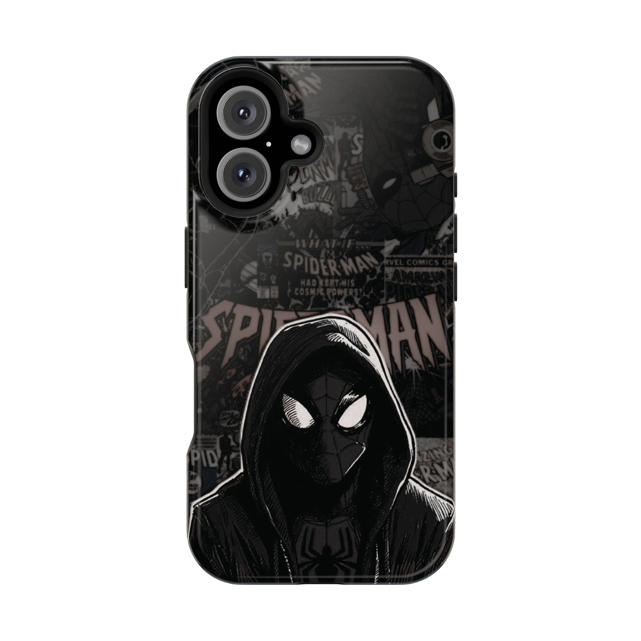 Spider-Man Noir Impact-Resistant Phone Case — Dark Hooded Graphic