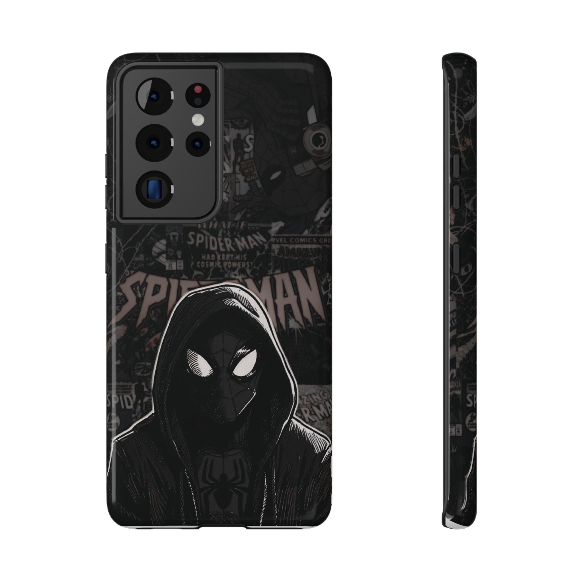 Spider-Man Noir Impact-Resistant Phone Case — Dark Hooded Graphic