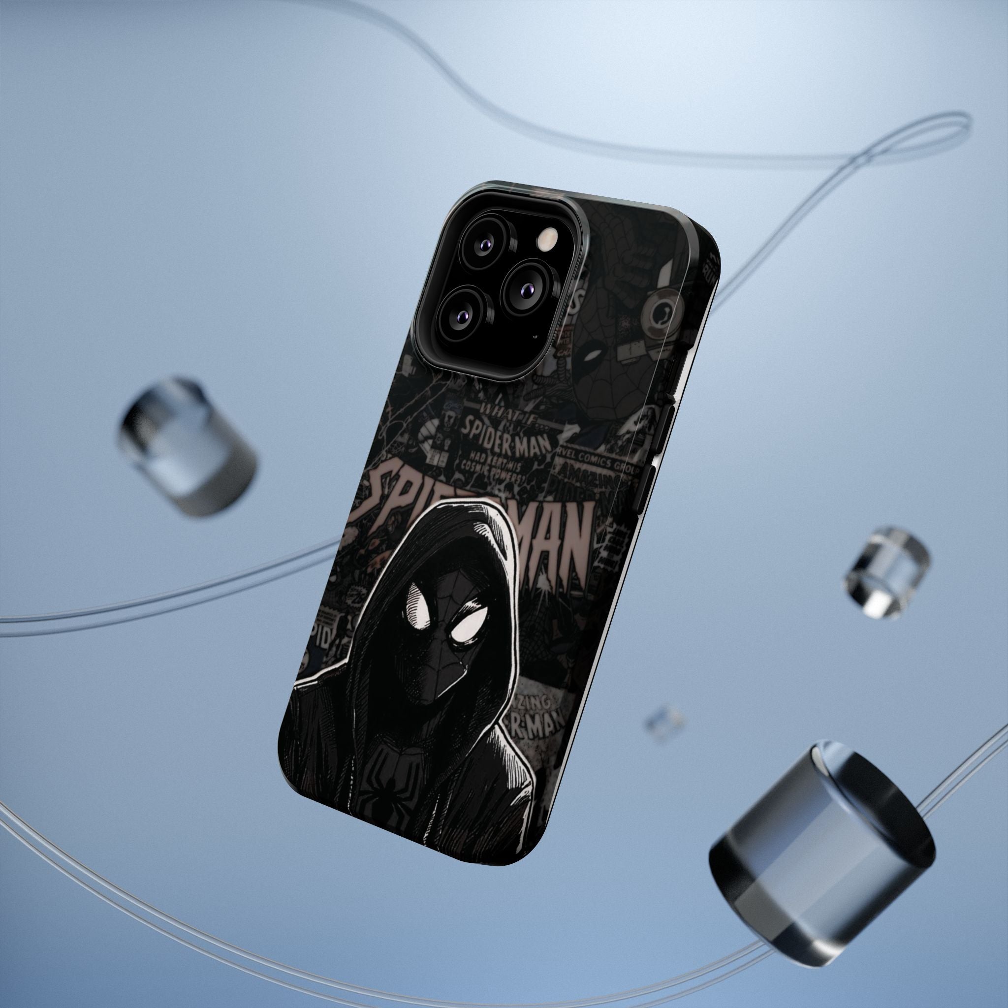 Spider-Man Noir Impact-Resistant Phone Case — Dark Hooded Graphic