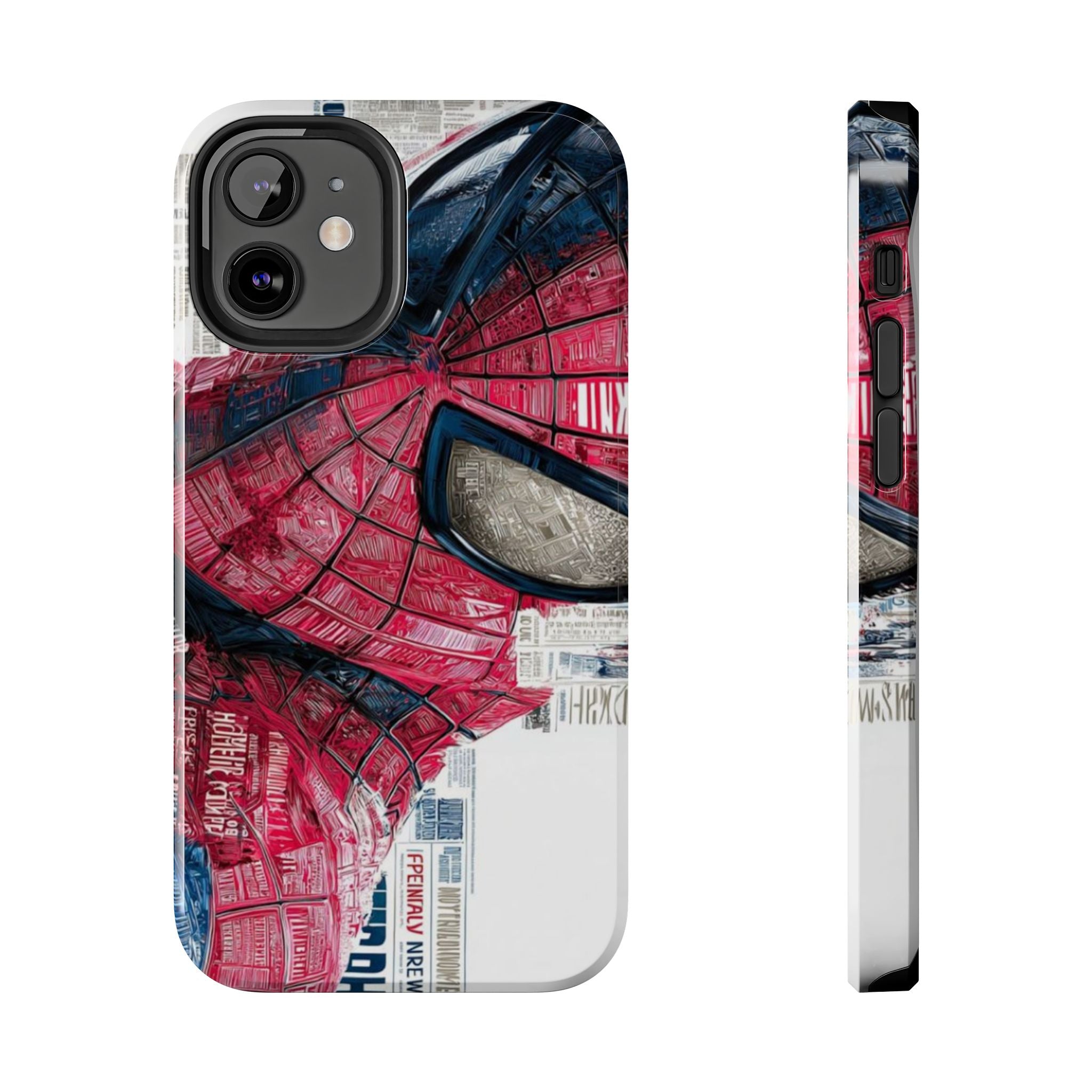 Spider-Man Collage Tough Phone Case — Red Mask Art Phone Cover