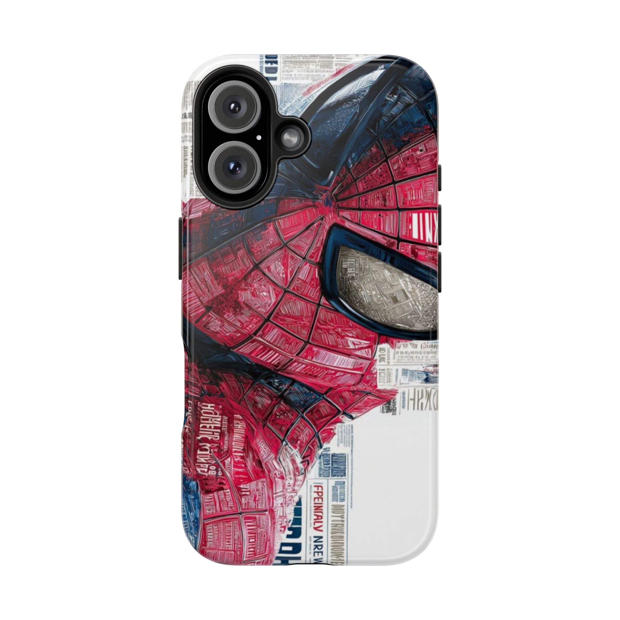 Spider-Man Collage Tough Phone Case — Red Mask Art Phone Cover