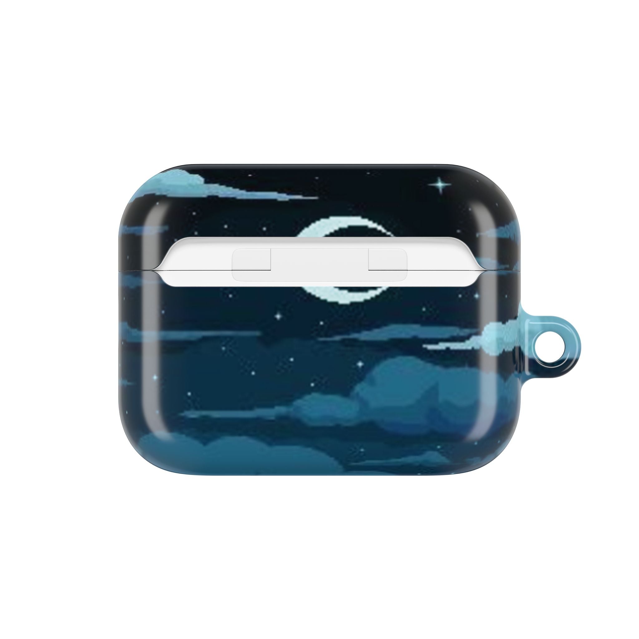 Moonlit Sky AirPod Case — Cute Crescent Moon & Clouds Protective Cover