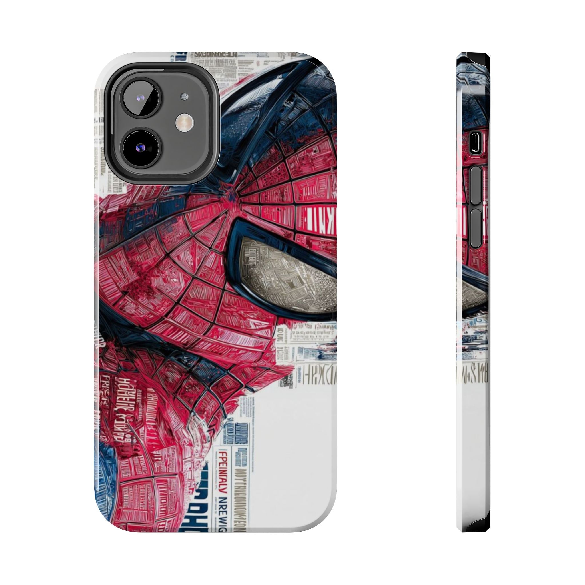 Spider-Man Collage Tough Phone Case — Red Mask Art Phone Cover