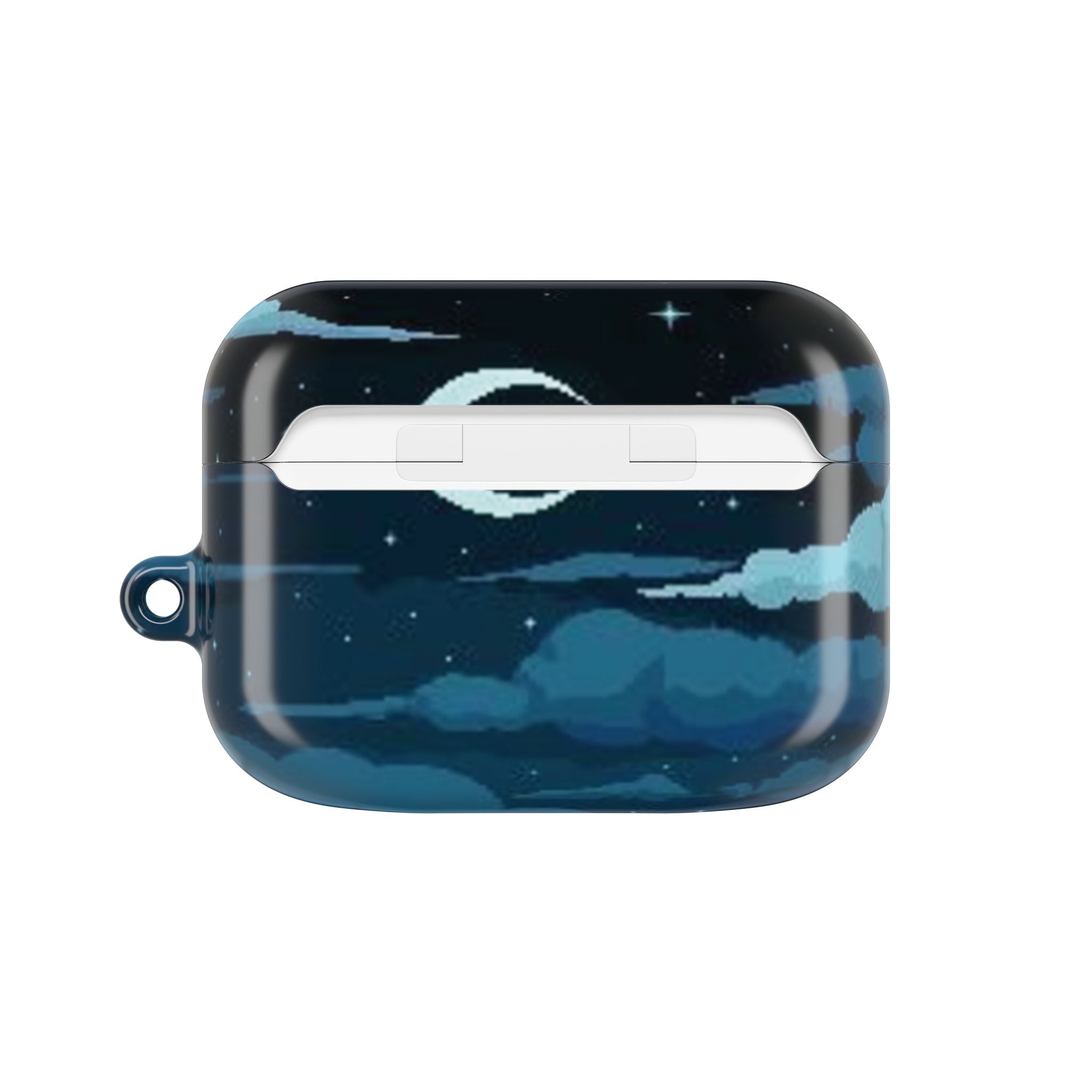 Moonlit Sky AirPod Case — Cute Crescent Moon & Clouds Protective Cover
