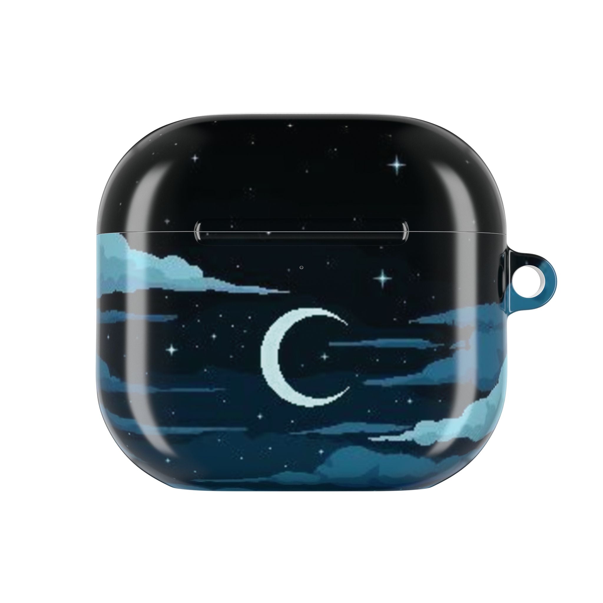 Moonlit Sky AirPod Case — Cute Crescent Moon & Clouds Protective Cover