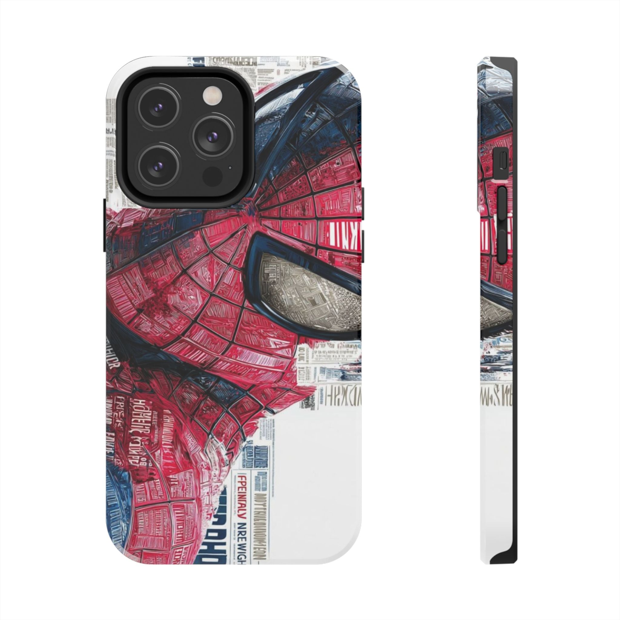 Spider-Man Collage Tough Phone Case — Red Mask Art Phone Cover