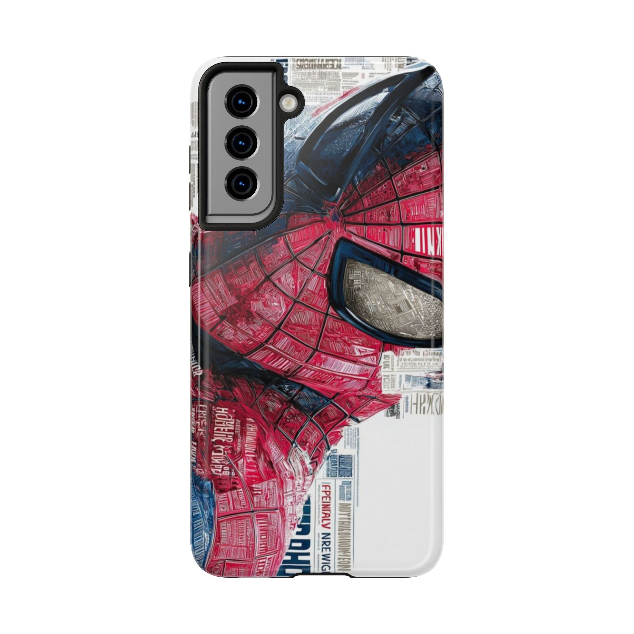 Spider-Man Collage Tough Phone Case — Red Mask Art Phone Cover