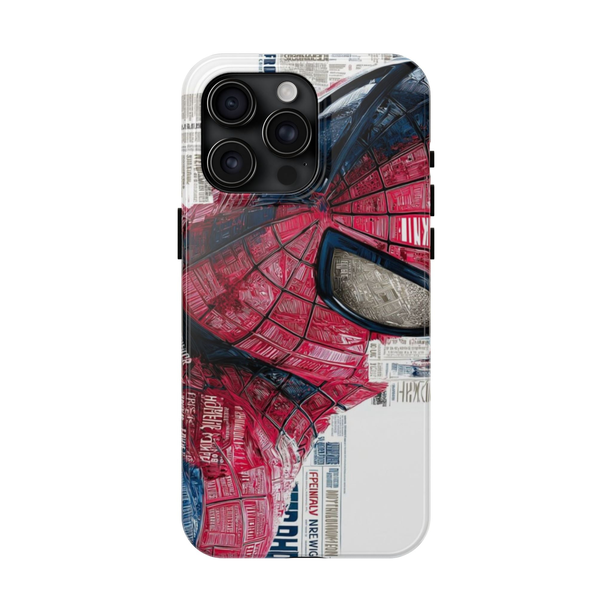 Spider-Man Collage Tough Phone Case — Red Mask Art Phone Cover