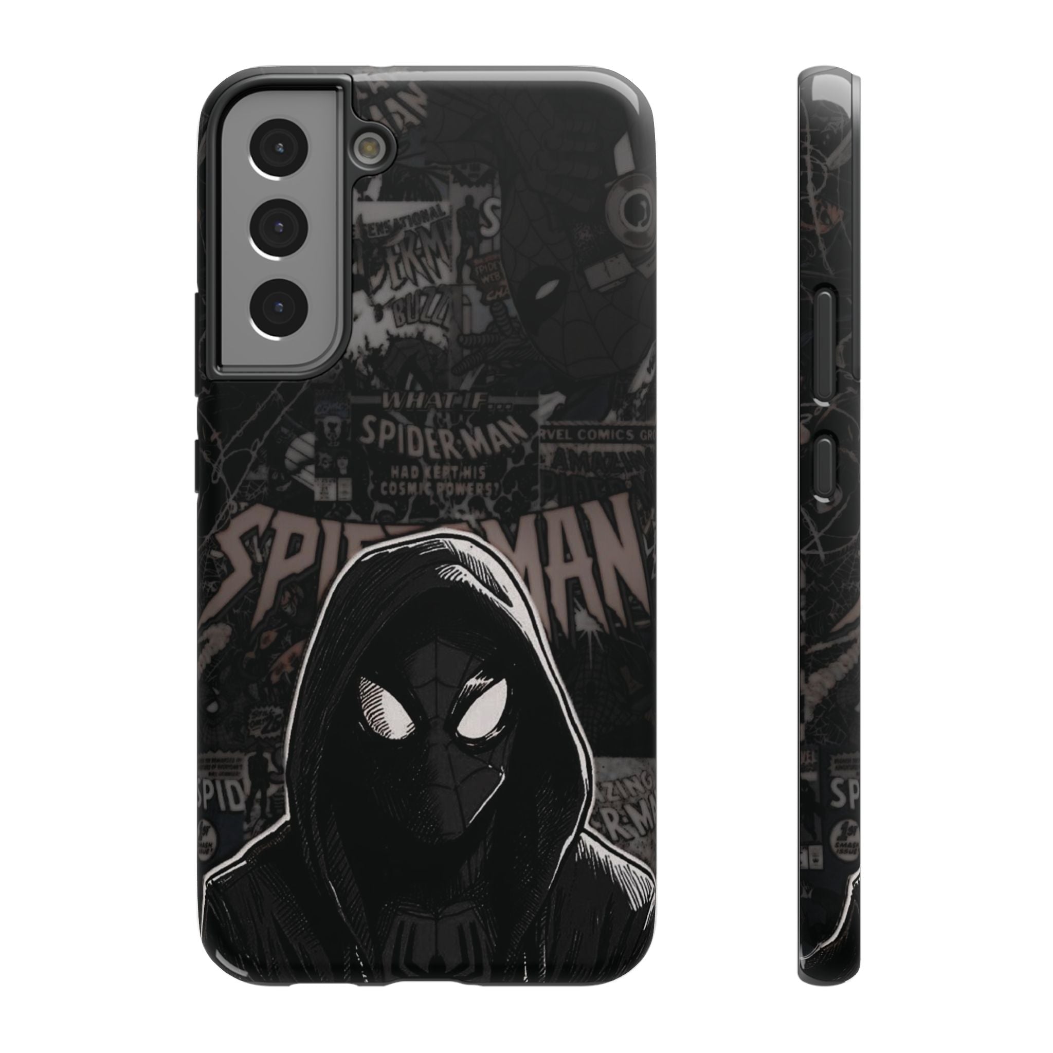 Spider-Man Noir Impact-Resistant Phone Case — Dark Hooded Graphic