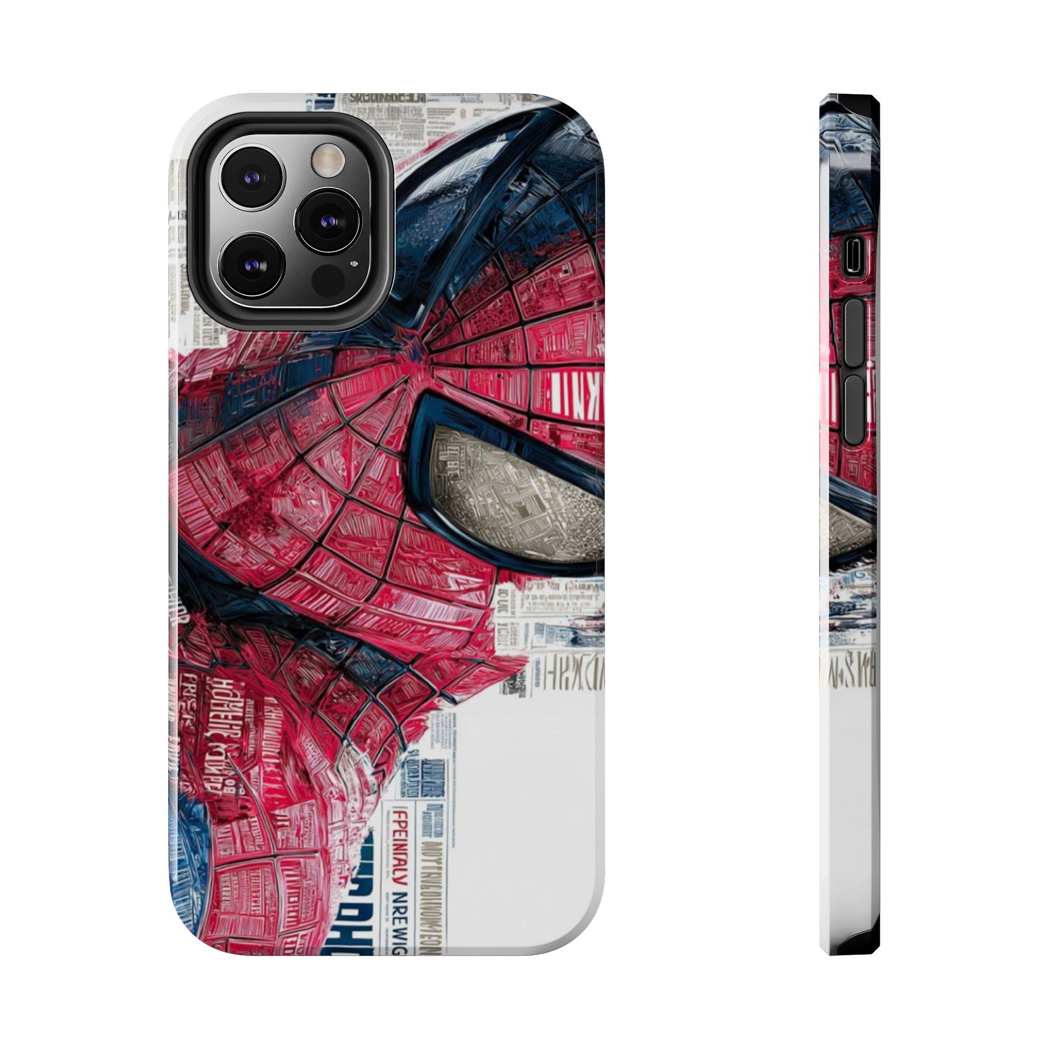Spider-Man Collage Tough Phone Case — Red Mask Art Phone Cover