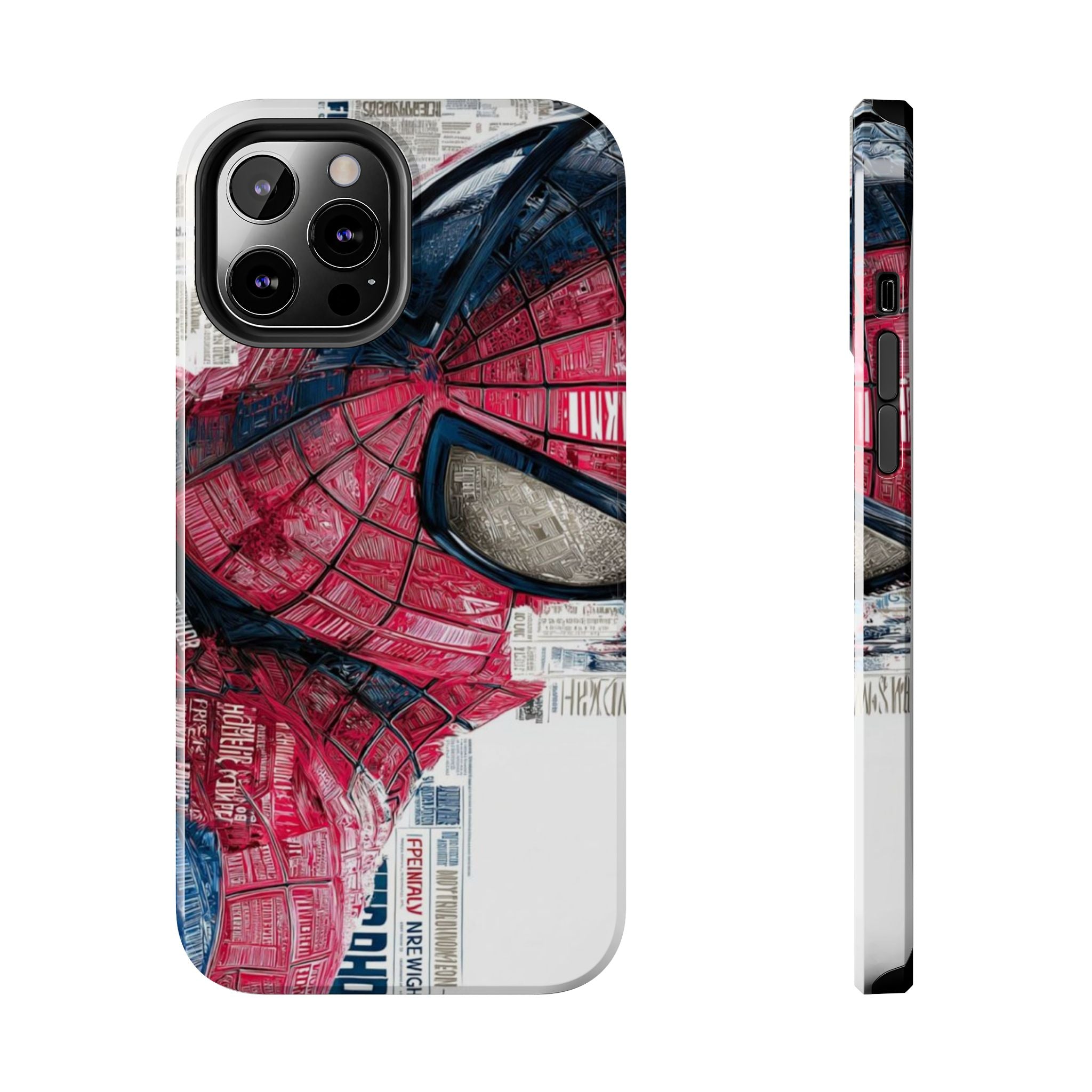 Spider-Man Collage Tough Phone Case — Red Mask Art Phone Cover