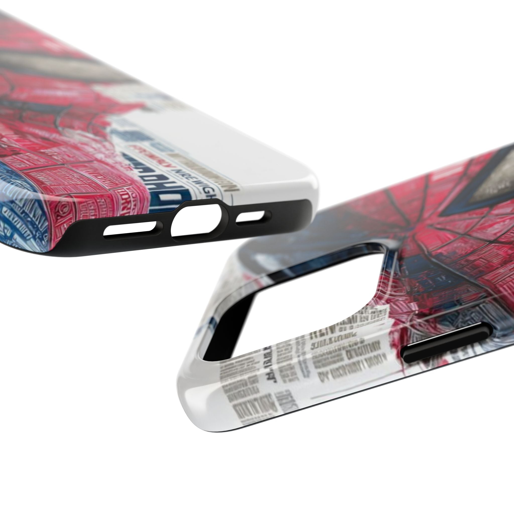 Spider-Man Collage Tough Phone Case — Red Mask Art Phone Cover