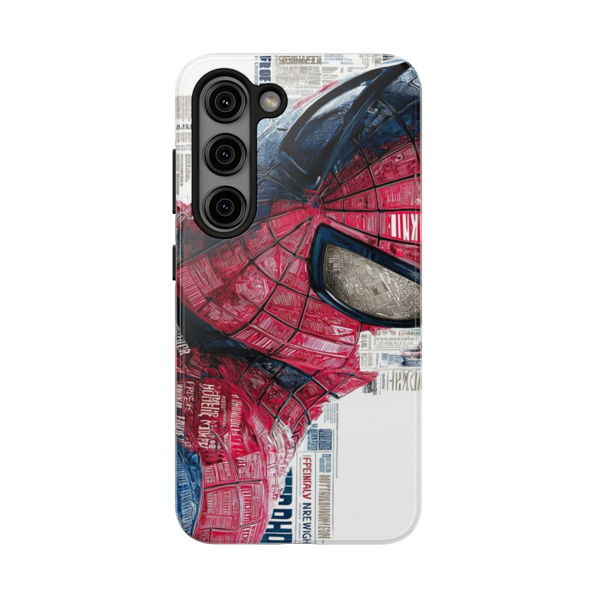 Spider-Man Collage Tough Phone Case — Red Mask Art Phone Cover