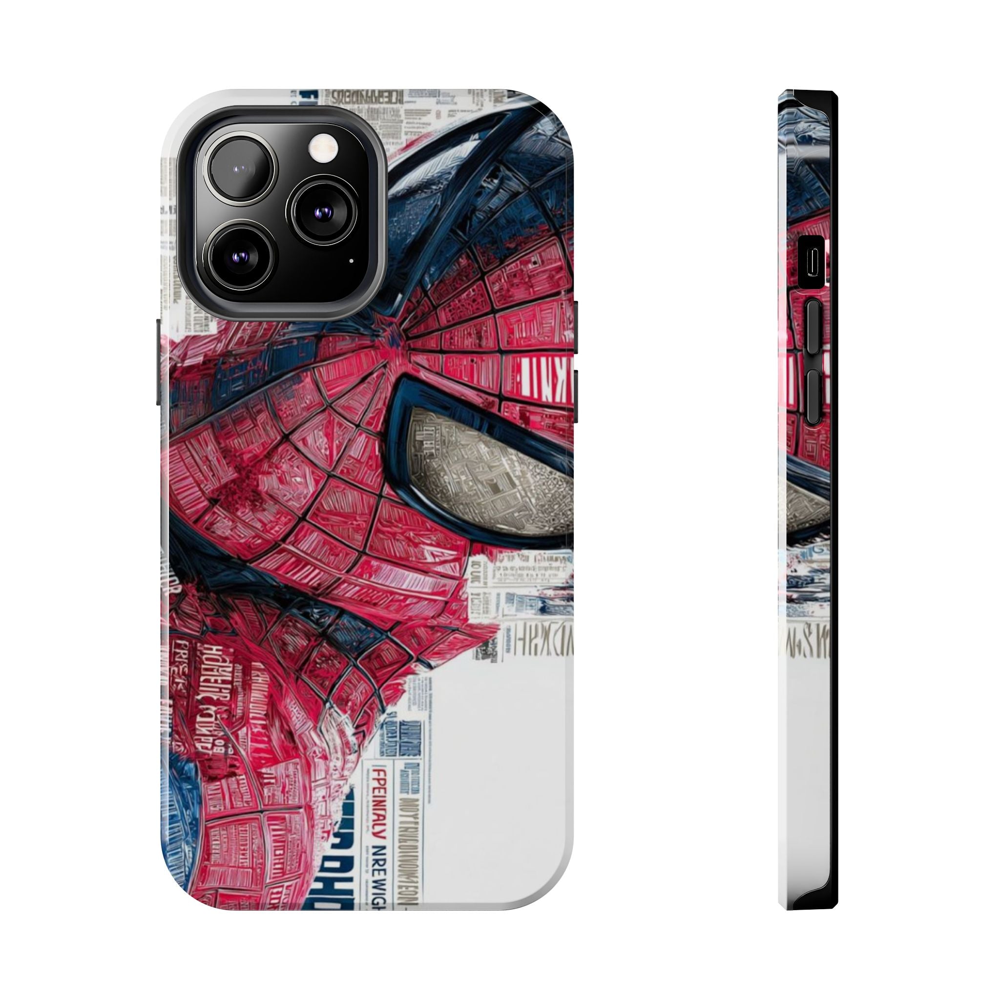 Spider-Man Collage Tough Phone Case — Red Mask Art Phone Cover