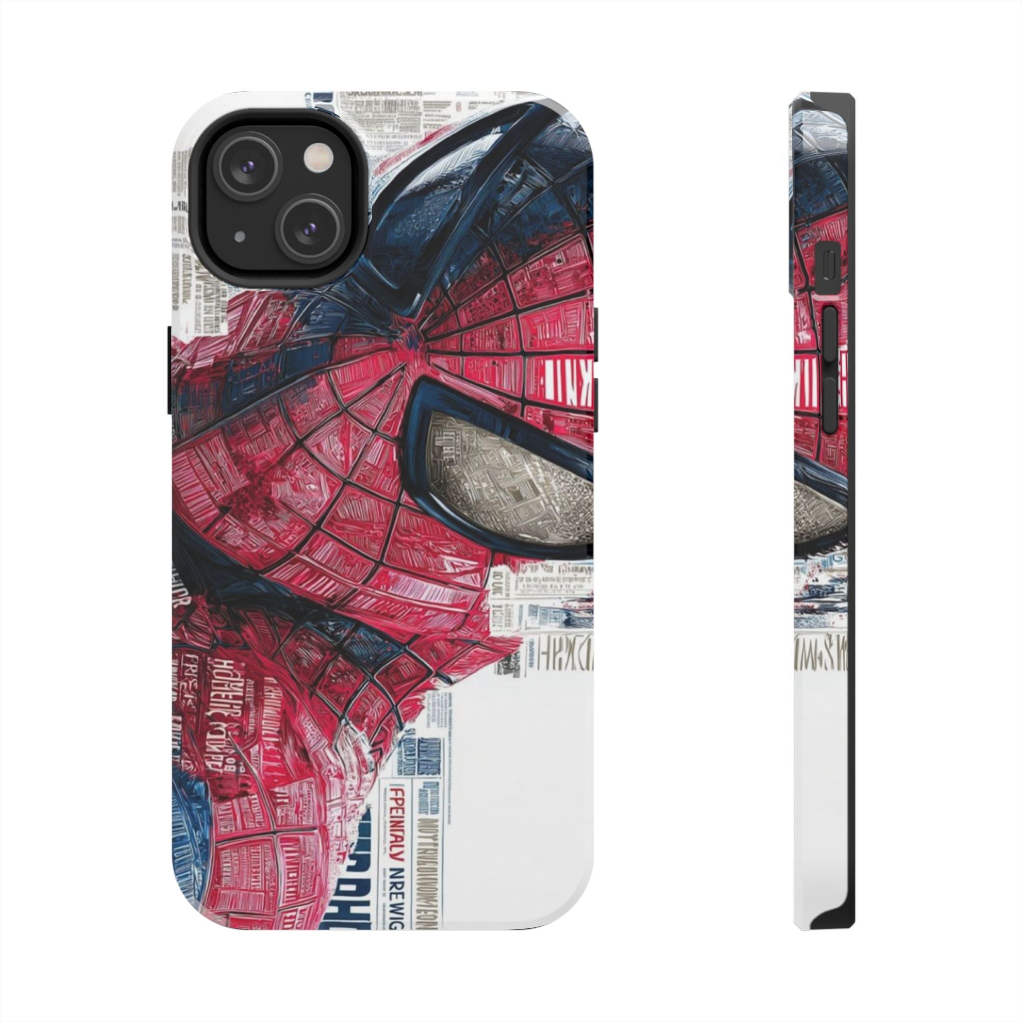 Spider-Man Collage Tough Phone Case — Red Mask Art Phone Cover
