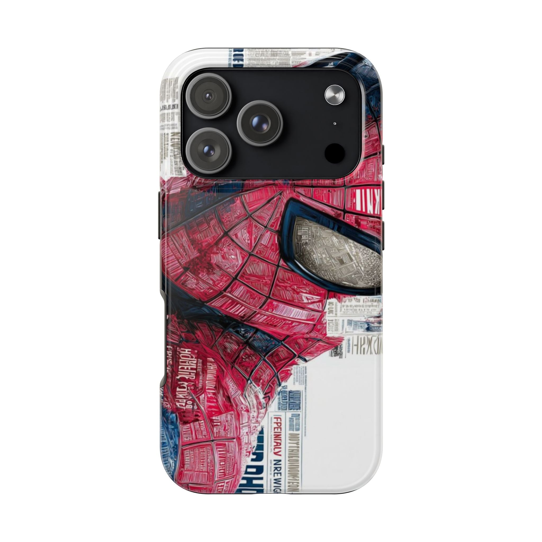 Spider-Man Collage Tough Phone Case — Red Mask Art Phone Cover