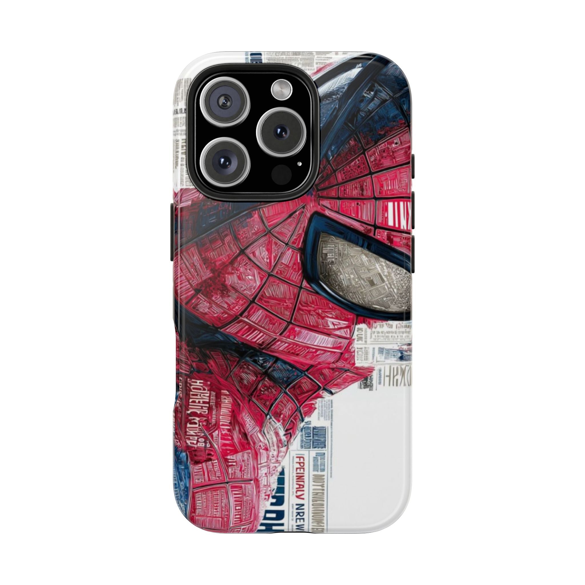 Spider-Man Collage Tough Phone Case — Red Mask Art Phone Cover