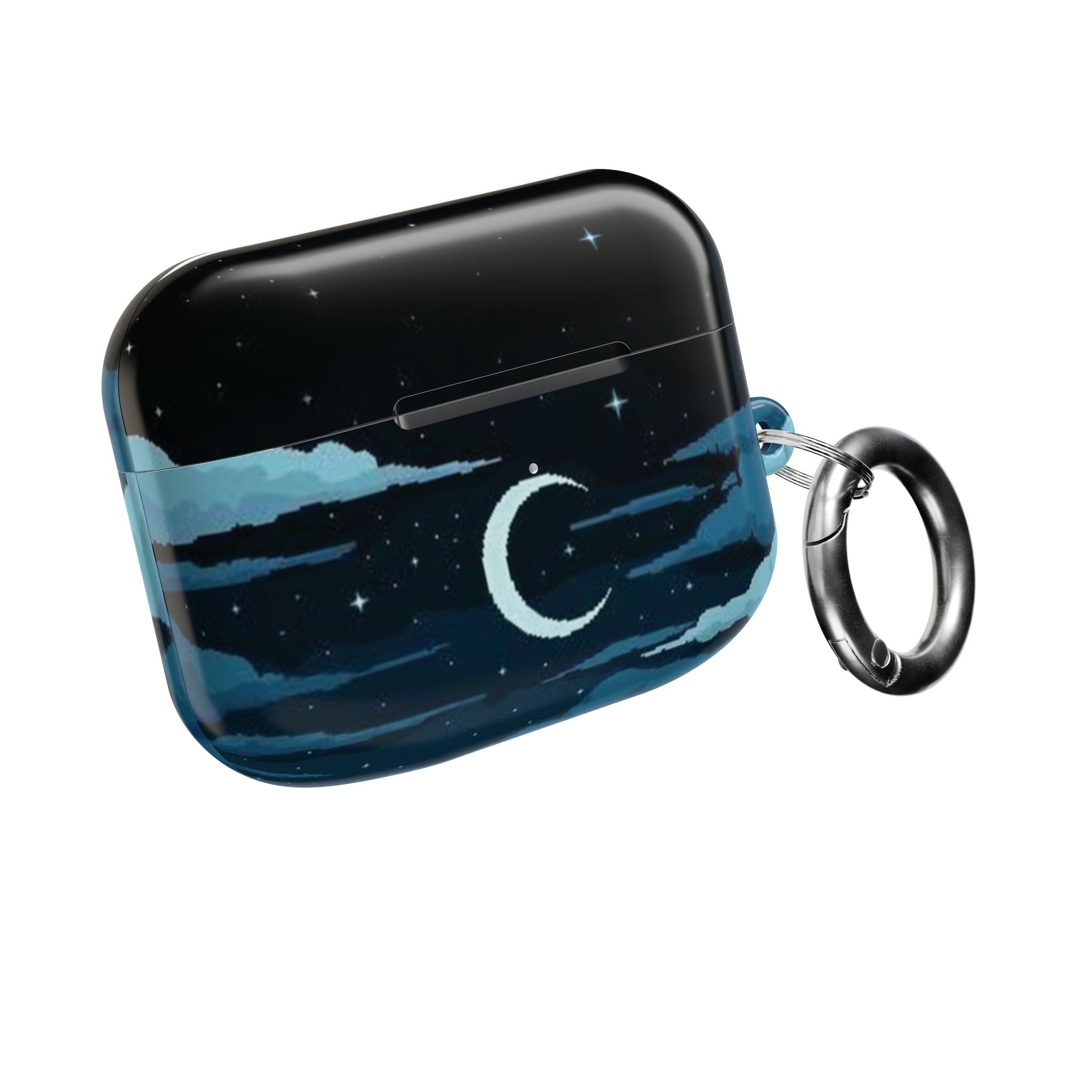 Moonlit Sky AirPod Case — Cute Crescent Moon & Clouds Protective Cover