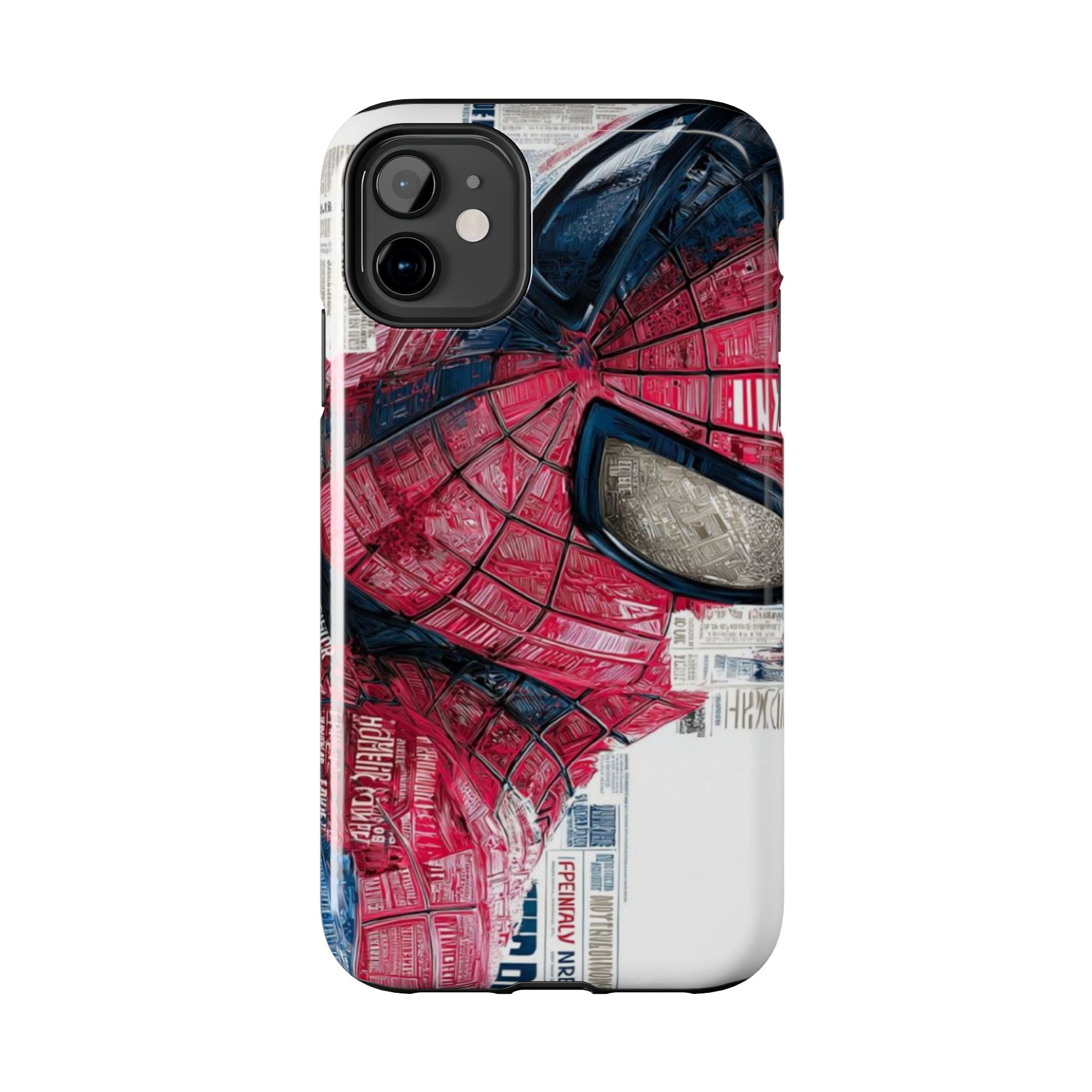 Spider-Man Collage Tough Phone Case — Red Mask Art Phone Cover