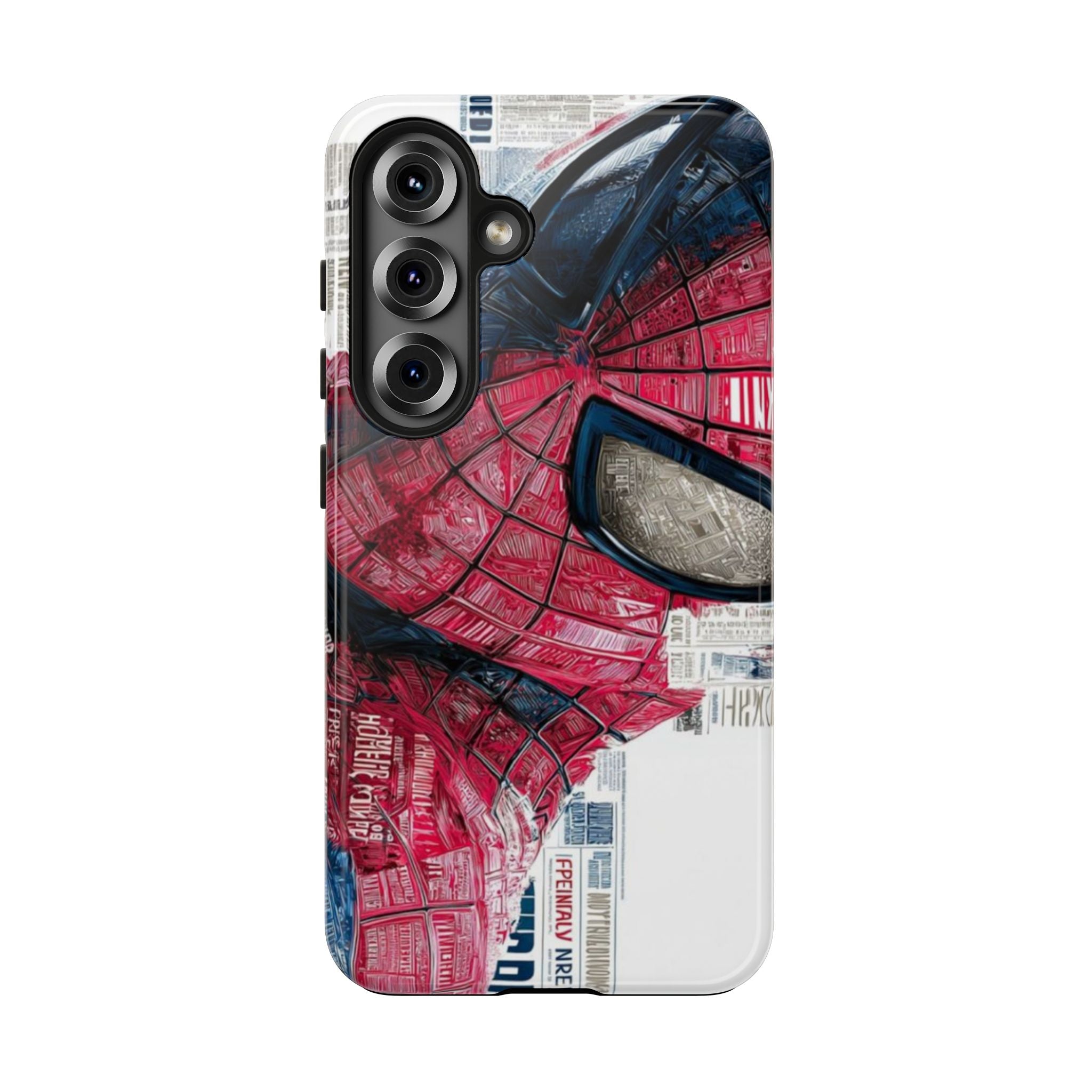 Spider-Man Collage Tough Phone Case — Red Mask Art Phone Cover